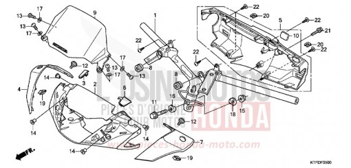TUYAU DE GUIDON/REVETEMENT DE GUIDON SH125B de 2011